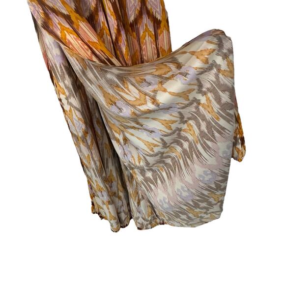 Bar III XX-Small Romper Jumpsuit Wide Leg Keyhole V-Neck Spaghetti Straps Ikat - Picture 5 of 11